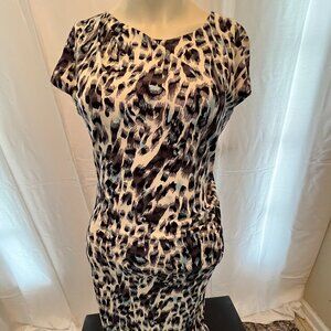 Hugo Boss Size XS Print Dress Ruched Side